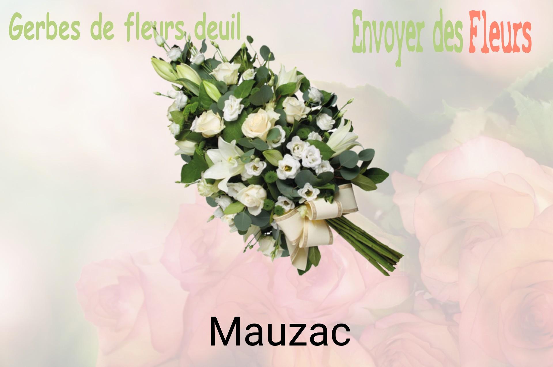 Gerbe de fleurs de deuil livrée à Mauzac
